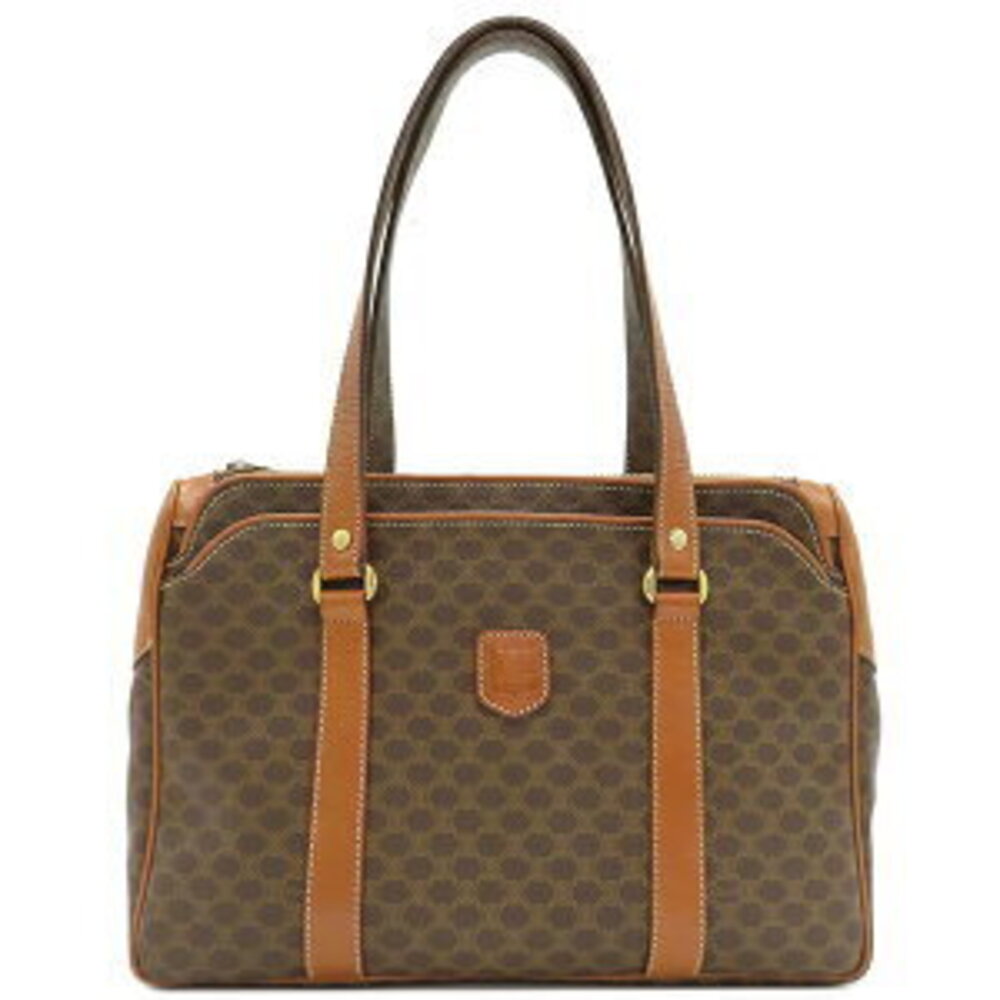 Celine Shoulder Tote Logo Brown Handbag Leather Bag Triomphe Macadam - Picture 2 of 9